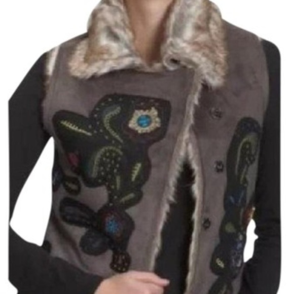 Desigual Jackets & Blazers - Desigual Boho Faux Suede Vest Small